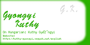 gyongyi kuthy business card